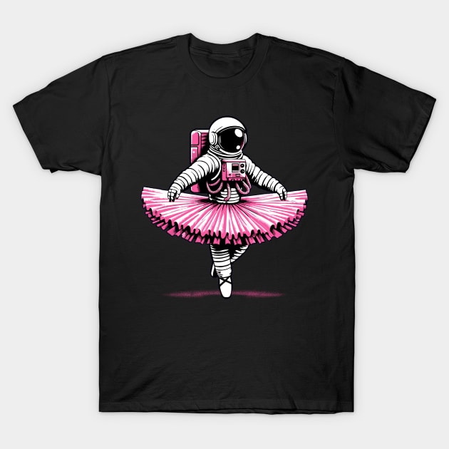 Cute Astronaut in Tutu Ballet Dancing Funny Ballet T-Shirt by KsuAnn